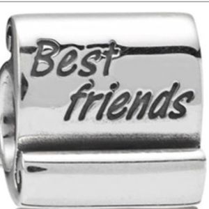 Pandora best friend scroll charm with bag